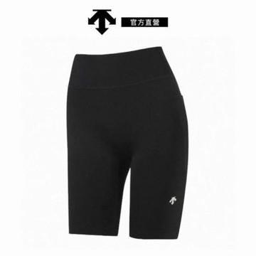 【DESCENTE】迪桑特 女士 短款訓練緊身褲 短款內搭褲 (黑色)