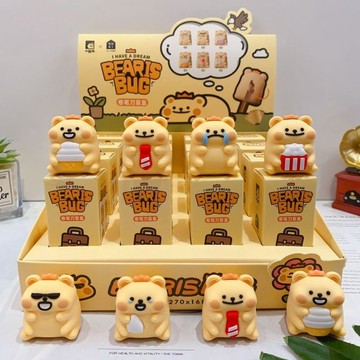 臺灣發貨>新款創意可愛小熊蟲造型筆刨盲盒可愛學生硅膠高顏值卷筆刀削筆器DEO