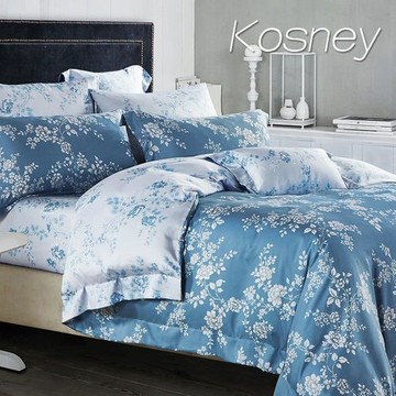 【KOSNEY】雙色羅曼史全A版  雙人100%天絲TENCE六件式兩用被床罩組
