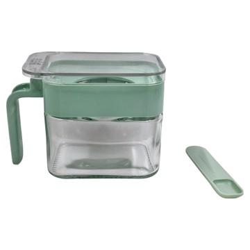 Quasi 調味罐  玻璃材質  附勺  易清洗  300ml  1個