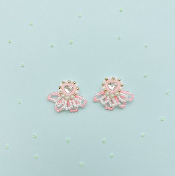 荷葉邊 造型耳環/耳夾