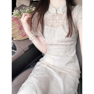 新中式國風改良旗袍連衣裙女夏2025新款小個子年輕款少女漢服長裙