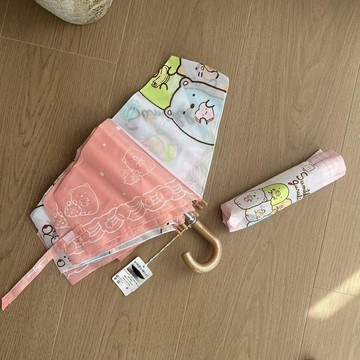 新品✨角落生物 摺疊傘 自動傘 遮陽傘 雨傘 一鍵開收 晴雨兩用 輕量防風 角落小夥伴 粉色角落生物可愛兒童防風摺疊雨傘