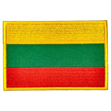 A-ONE 匯旺 立陶宛國旗刺繡布貼 8x5cm 聚酯纖維 背部自黏膠  立陶宛國旗