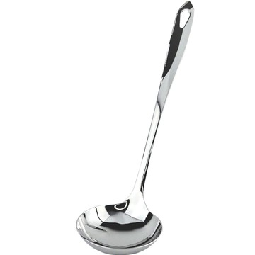 Kitchen Blooming 304不鏽鋼一體成型亮光湯勺  奧爾斯滕 銀色  1個  中號(295 x 80 毫米)