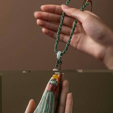 台灣現貨 和田玉吊墜 保平安吊飾 吊飾 車掛吊飾 出入平安 手工編織車掛 翡翠平安扣 避邪吊飾 送長輩 禮物 007 B