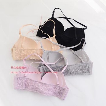 外貿原單 無鋼圈美背文胸 聚攏調整型內衣 細肩帶可配露背裝