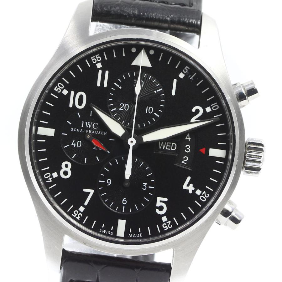 ☆保証書付き【IWC SCHAFFHAUSEN】IWC パイロットウォッチ クロノグラフ デイデイト IW377701 自動巻き メンズ_740814  | LINEブランドカタログ