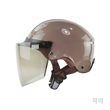 華泰 安全帽 NINJA  K-827 K827 素色 可可 輕便型 可拆洗 抗UV鏡片 雪帽 半罩