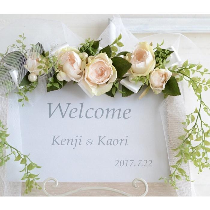 ウェルカムボード 手作りキット 名入れ 無料 A4 結婚式 ウェディング 受付 ブライダ ル 造花 白グリーン バラ チュール 海外挙式 手作り 通販 LINEポイント最大0.5%GET LINEショッピング ハワイアンキルト の ウェディング ウェルカムボード 手作りキット ミックス