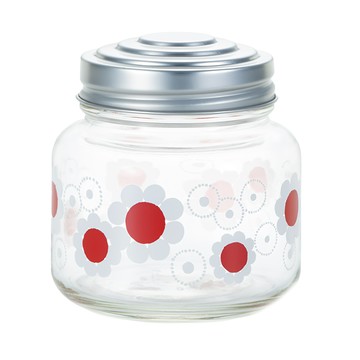 ADERIA RETRO 復古玻璃收納罐 花朵圖案  375ml  1個