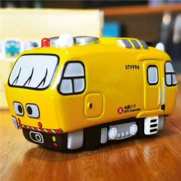 香港地鐵絕版Q版合金列車模型 玩具男孩生日禮物車頭金屬擺件滑行