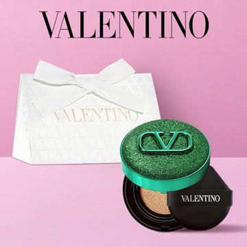 專屬刻字💚【VALENTINO】高訂輕透氣墊粉餅 怪美綠｜精品彩妝｜520禮物｜生日禮物