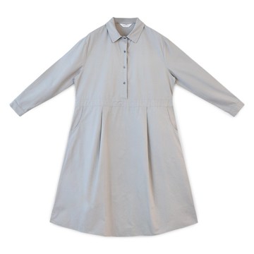 【Simply Yours】絨面半開襟洋裝 灰F