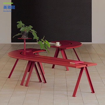 免運 戶外桌椅 長凳公園椅 可移動拼接庭院露臺奶油韓系多巴胺民宿酒店M11/21