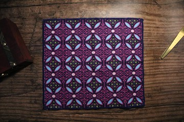 新年限量版本花布口袋巾紫色英伦手帕丝巾