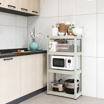 特力屋 免螺絲角鋼四層架 北歐綠 60x30x114公分