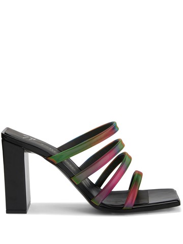 Giuseppe Zanotti - strappy mule sandals - women - Leather/Polyester/Polyurethane/Polyester/Polyurethane - 36.5 - Multicolour