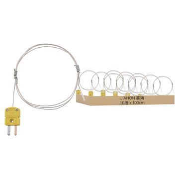 JIAHON 嘉鴻牌 K型熱電偶測溫線 回溫爐/高溫用 TTK36 K頭 + 線 + 點焊 100cm  10捲