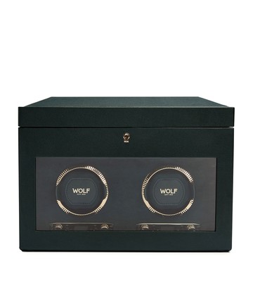Wolf Vegan Leather Double Watch Winder