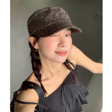 ISA_不帥不戴! (時髦)美式做舊復古豹紋海軍帽_57023