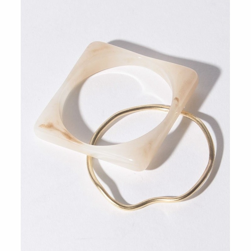 Three Four Time スリーフォータイム アセチ マットメタルバングル レディース ベージュ 通販 Lineポイント最大get Lineショッピング