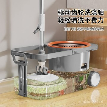 🔥臺灣發貨🔥旋轉樂拖把家用免手洗地闆拖地神器甩幹桶網紅拖布一拖凈拖地拖把