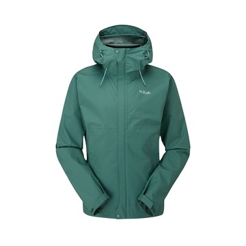 RAB Downpour Eco Jacket 透氣防風防水連帽外套 女款 尤加利綠 #QWG83