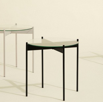 【Hübsch Taiwan】-021502 黑色玻璃桌面茶几 邊桌 咖啡桌