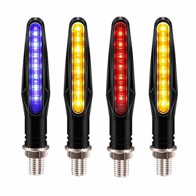 Aoling シーケンシャル ウィンカー バイク デイライト ブレーキ LED ウインカー バイク 流れる ウインカー バイク 12V 前後