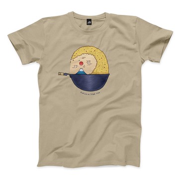 浮世繪炒飯 - 卡其 - 中性版T恤