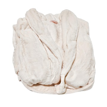 收納王妃 珊瑚絨男女浴袍睡袍  F  米白色