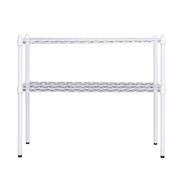 【dayneeds】荷重型 90x45x75公分 烤漆二層架 白色