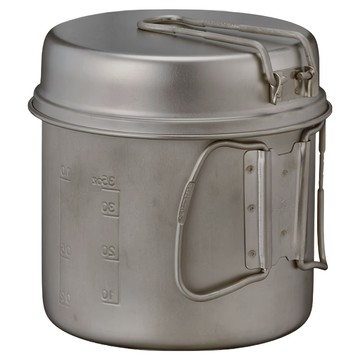 snow peak 雪諾必克 Trek 鈦金屬個人鍋 個人鍋 14 x 11.4cm 1.4L + 鍋蓋14.5 x 3.9cm 500ml 210g  鈦金屬原色  1個