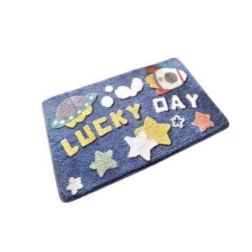 【iSFun】羊羔絨毛 腳踏防滑浴室吸水地墊50x80cm/幸運天