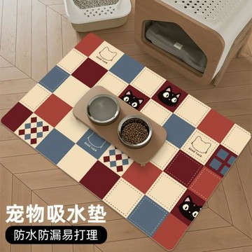 納帕皮寵物吸水地墊貓咪碗墊狗狗吃飯墊子防水防漏易打理餐墊睡墊
