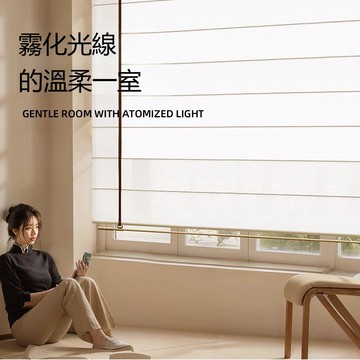 【台灣公司 可打統編】日式亞麻羅馬簾窗簾遮光紗簾新款透光不透人客廳陽臺電動百葉卷簾 y8181
