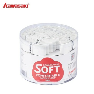 KAWASAKI 川崎握把柔軟 60PCS/10PCS 泡菜球拍握把羽毛球握把網球握把 001 超柔軟粘性防滑吸汗帶膠帶