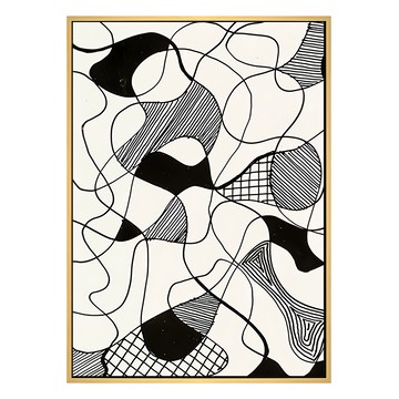 掛畫 自由狂想曲II  70 x 50cm  木色