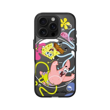 iPhone 16 Pro Clear 酷墨灰 - 海綿寶寶 SpongeBob - 一起玩耍