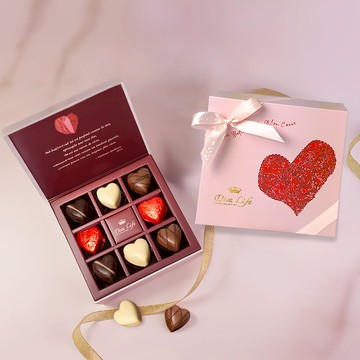 快速出貨【Diva Life】巧語情書 愛心巧克力8入禮盒｜七夕、告白送禮
