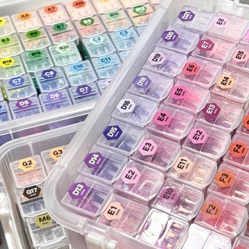 拼拼豆豆🌈 88大方格收納盒拼豆收納盒分裝珠串飾品便攜配件透明大方格小盒 拼豆材料 手作材料