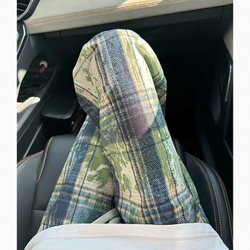 【老林】牛油果綠紮染格子休閒褲男夏季薄款設計感褲子美式複古直筒休閒褲 巳〇⑥