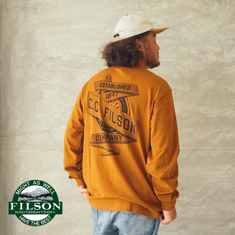 フィルソン ロンT メンズ 長袖 Tシャツ FILSON L/S Pioneer Graphic T