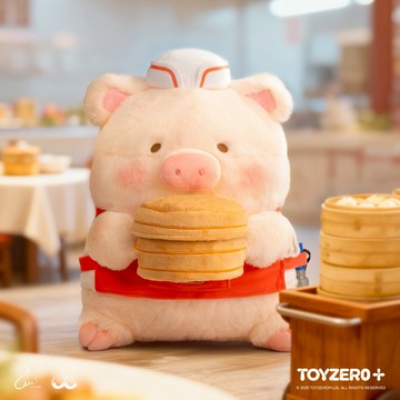 【Toyzeroplus】罐頭豬LuLu Lu家小館 - 茶樓職員Lu毛絨公仔