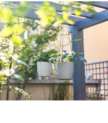 懸掛式花盆 吊籃花盆吊蘭花盆垂吊懸掛式塑料樹脂吊盆戶外抗紫外線創意綠蘿掛盆【MJ23382】