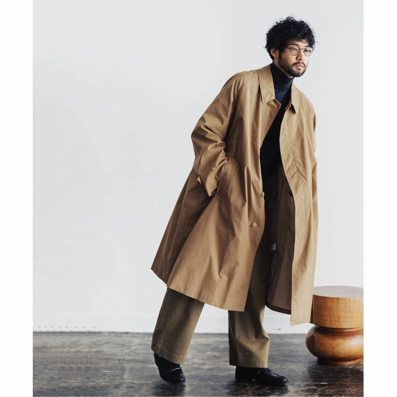 メンズ レショップ Le エルイー C P ギャバ バルカラーコート ベージュ A 1 通販 Lineポイント最大1 0 Get Line ショッピング