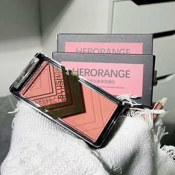 小紅書霸榜💕HERORANGE洛杉磯女孩腮紅盤 修容 提亮 大地色 淡妝必備 腮紅 修容盤 啞光高光 提氣色 粉色氧氣