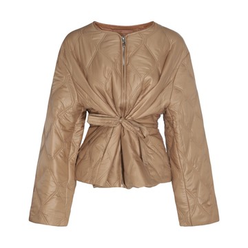 Ganni - Beige Down Jacket