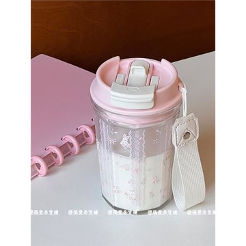 隔壁雜貨鋪原創水杯塑料吸管杯子卡通可愛夏天直飲便攜成人tritan